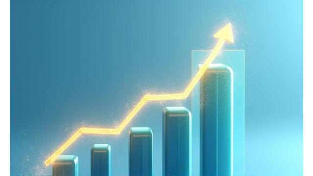 Graph showing exponential revenue growth over time for an e-commerce business.