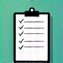 Icon of a clipboard with a checklist, representing program inquiry