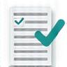Icon of a checklist with a checkmark