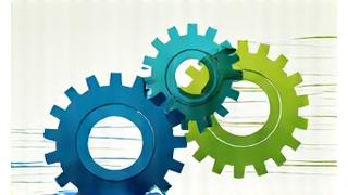Illustration of gears turning smoothly and quickly, representing Agile Innovation