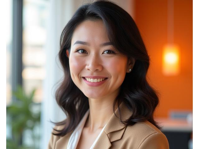 Portrait of Maria Santos, an award-winning Filipino social entrepreneur.