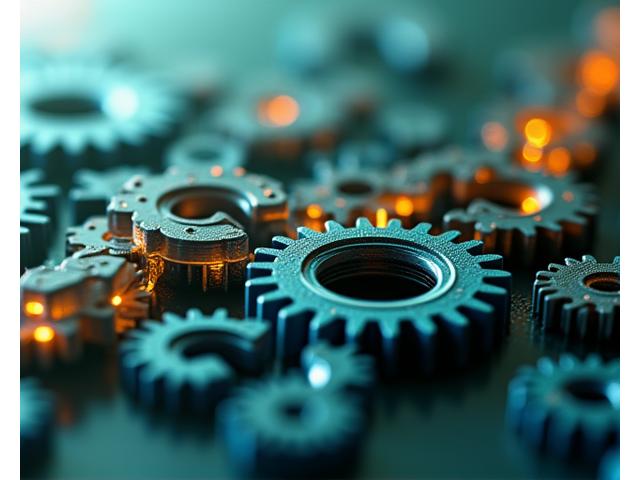 Abstract depiction of intertwining gears and growth, symbolizing environmental regulation and business opportunity synergy in the Philippines.